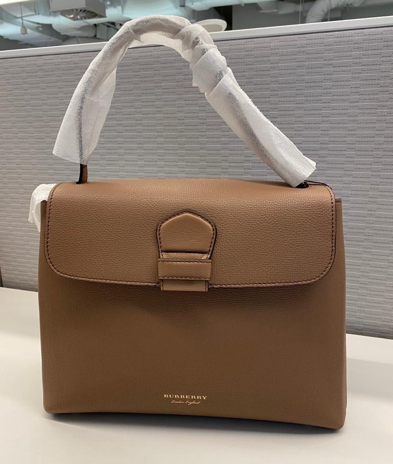 Grainy leather and house check tote bag 2025