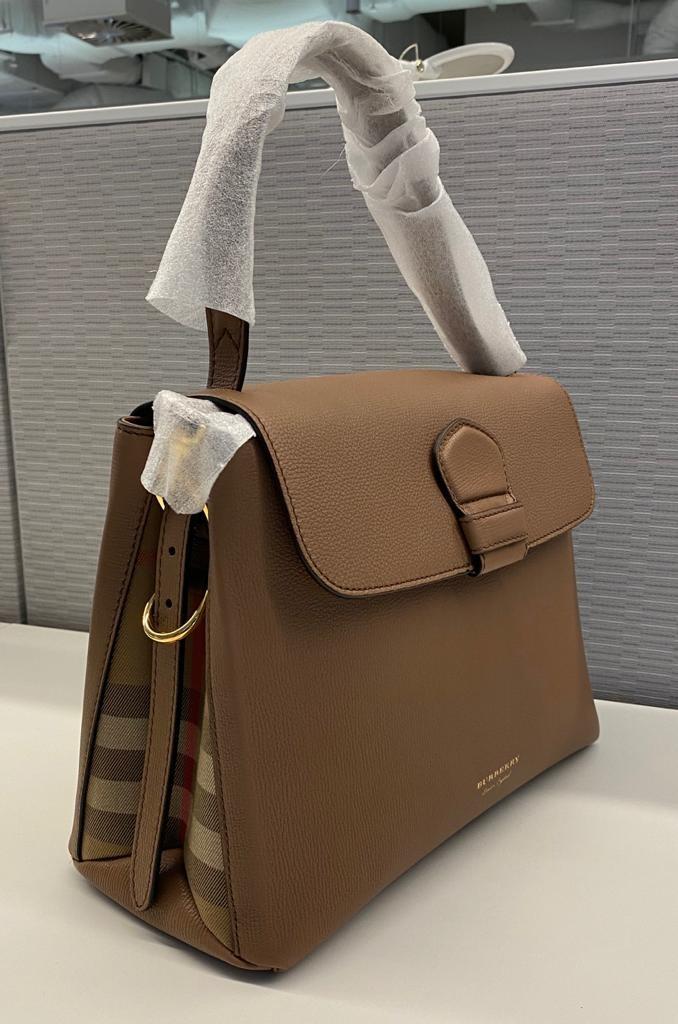 Brand new authentic Burberry grainy leather and house check tote bag Luxury Bags Wallets on Carousell