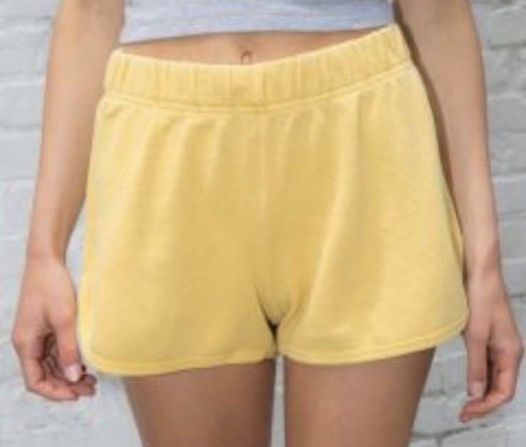 brandy lisette thermal shorts in yellow Women s Fashion Bottoms Shorts on Carousell