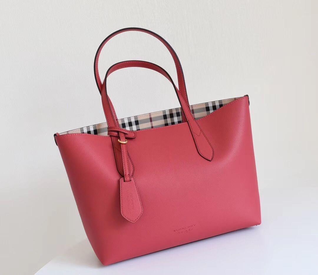 Burberry reversible tote red on sale
