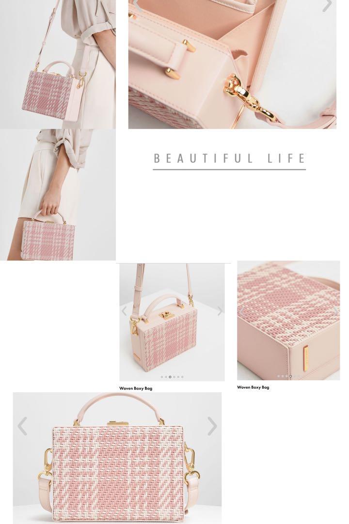 charles and keith light pink bag