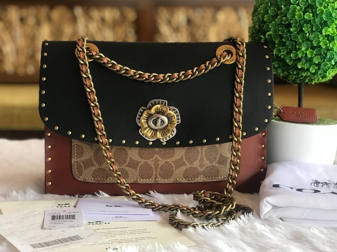 Coach parker rivets snakeskin sales