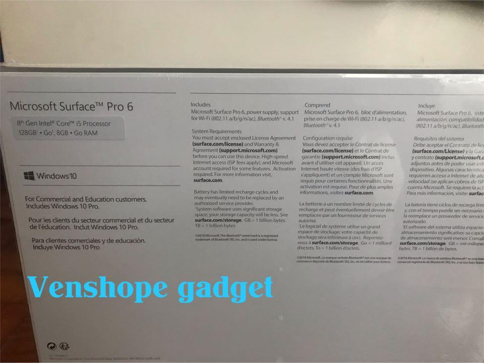 COD Microsoft surface pro 6 core i5, 8gb ram, 128gb ssd original brandnew sealed (Category: Laptops & Notebooks) located in Mandaluyong City. Submitted by unimakcameras (Listing ID 272812423, Image 3). Description: COD Microsoft surface pro 6 core i5, 8gb ram, 128gb ssd original brandnew sealed Price: 49,480 Meetup or [cod] cash on delivery and YOU CAN VISIT MY PHYSICAL STORE - 100% GUARANTEED BRANDNEW - Genuine Original, - All Original Packages 
