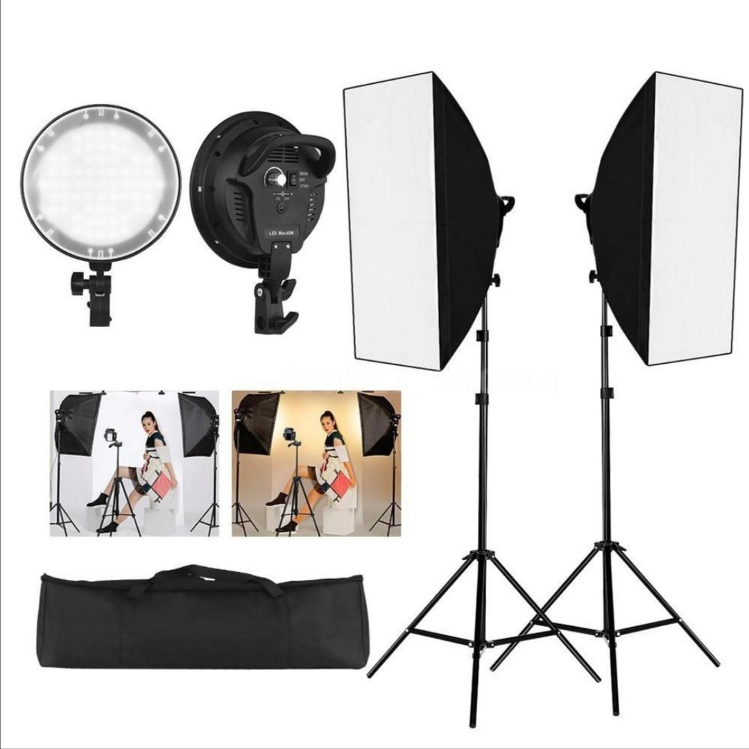 FOR RENT: Studio Light Box (Category: Lighting & Studio Equipment) located in Quezon City. Submitted by u.need.ph (Listing ID 272737793, Image 3). Description: For Rent: Studio Light Box - Complete Set - High Quality - 2 LED Adjustable Light High Exposure - 2 Softbox (Large) - 2 Softbox Cover - 2 Softbox Stand - 2 Adapter - 1 Storage Bag - For photoshoots, events, etc. Rates: 1 Day Rental Price: ₱2,000 Security Deposit: ₱2,000 2 Days Rental Price