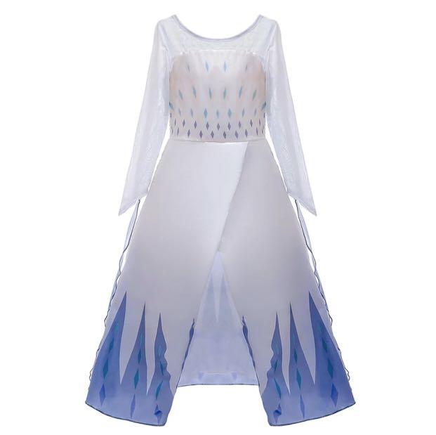 Frozen 2 White Dress Elsa Babies Kids Girls Apparel 4 To 7
