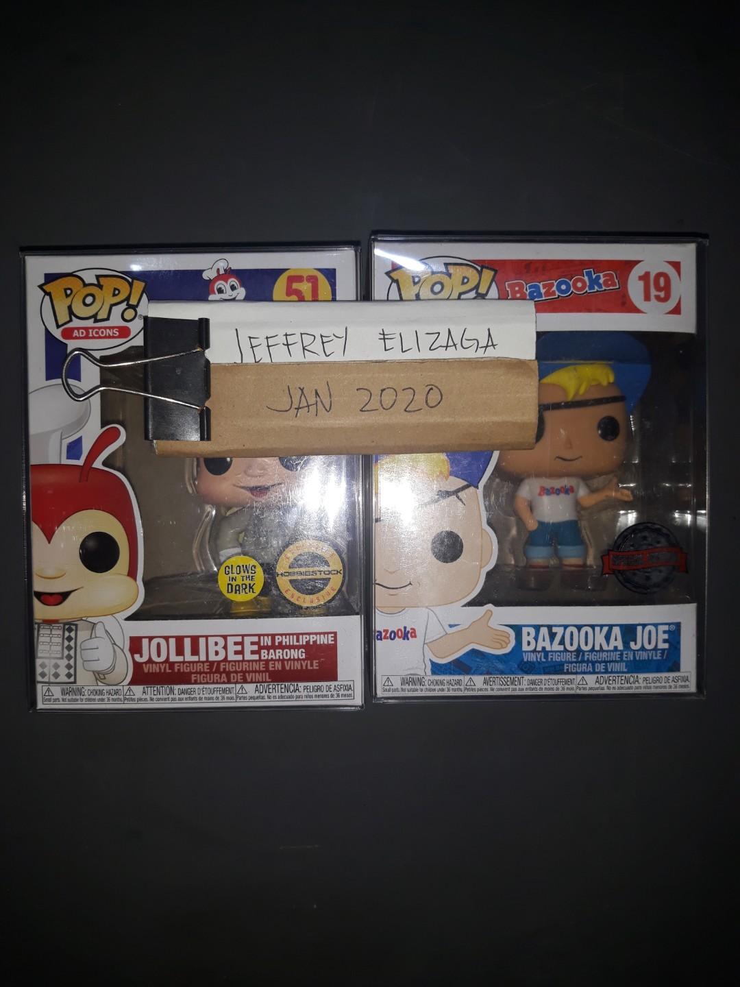 Funko Pop New Year Sale (Category: Designer & Blind Box Toys) located in Quezon City. Submitted by jepoyyyy (Listing ID 272732434, Image 3). Description: For Sale Only Priority to multiple purchase Picture 1 - NBA Jordan 1500 Steph Curry 650 Lebron White 650 Russel Westbrook 650 Kristaps 900 Picture 2 - Anime Saitama *minor window dent 850 Saitama wig hottopic 1500 Zamasu gitd 800 Goku gitd 800 Picture 3 - Ad icon Bazooka Joe 1200 Jollibee GITD 1