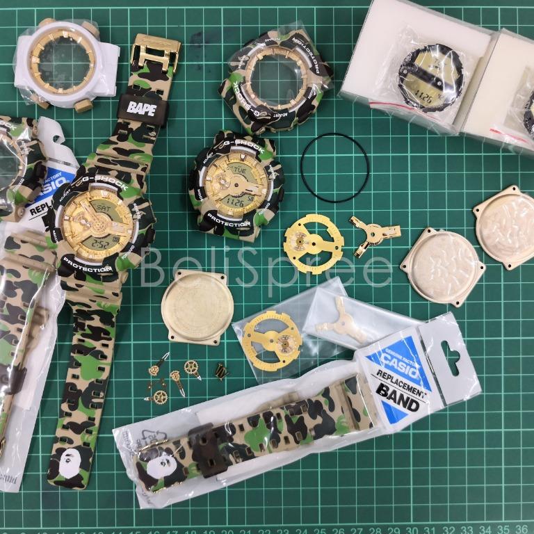 GA 110 APE A Bathing Ape 25th Anniversary x Casio G Shock Camouflage Custom Assembled Watch Mobile Phones Gadgets Wearables Smart Watches on Carousell