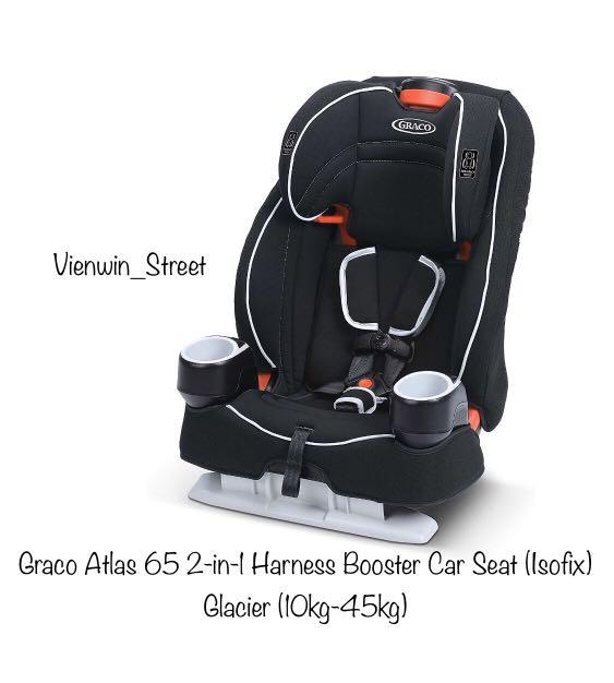 Graco Atlas 65 2 in 1 Harness Booster Isofix Car Seat Glacier Babies Kids Infant Playtime on Carousell