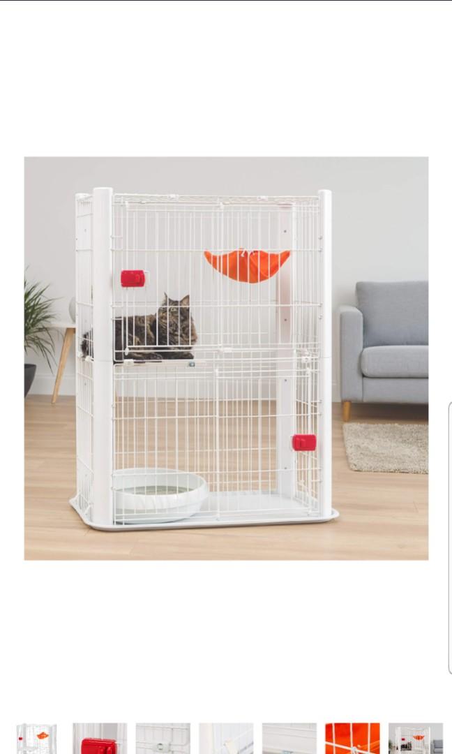 Iris Usa 2 Two Tier Level Area Cat Condo Cage Enclosure Home Bed