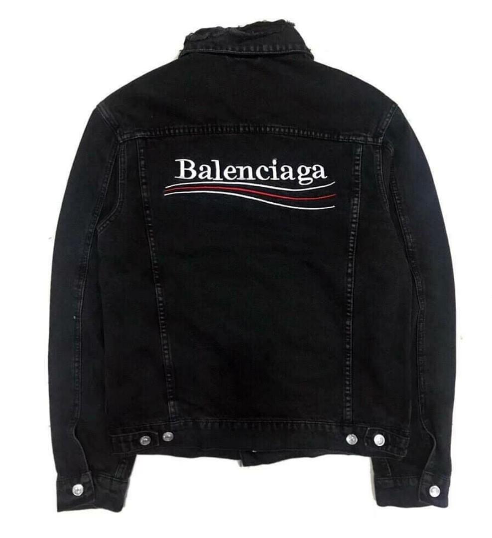 Jaket jeans balenciaga clearance