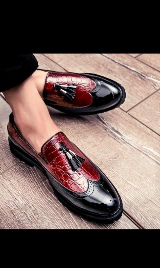 Red and clearance black mens loafers