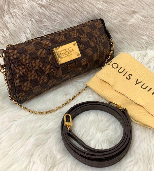 Louis Vuitton Eva Clutch Damier Ebene, Luxury, Bags & Wallets on Carousell