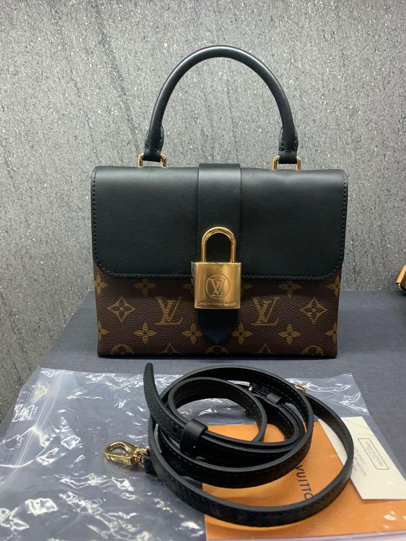 Tas LOUIS VUITTON LV LOCKY BB MONOGRAM BLACK NOIR TOP HANDLE BAG 100%  ORIGINAL - HYPESNEAKER.ID