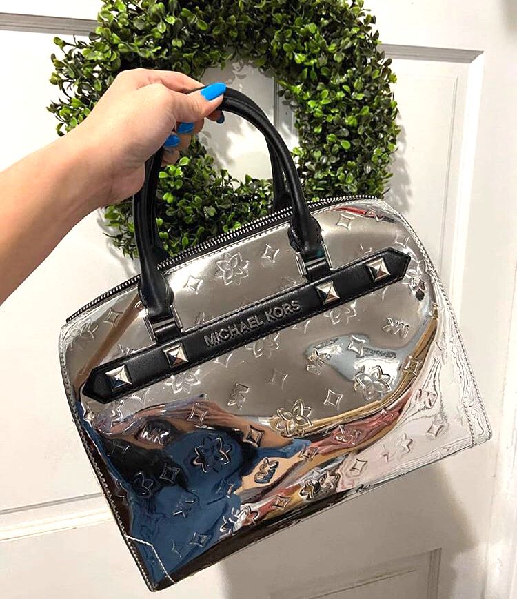 Michael Kors Large Kara Duffle Bag Doctors Bag Silver black with sling FROM  USA 🇺🇸🇺🇸, Luxury, Bags & Wallets on Carousell