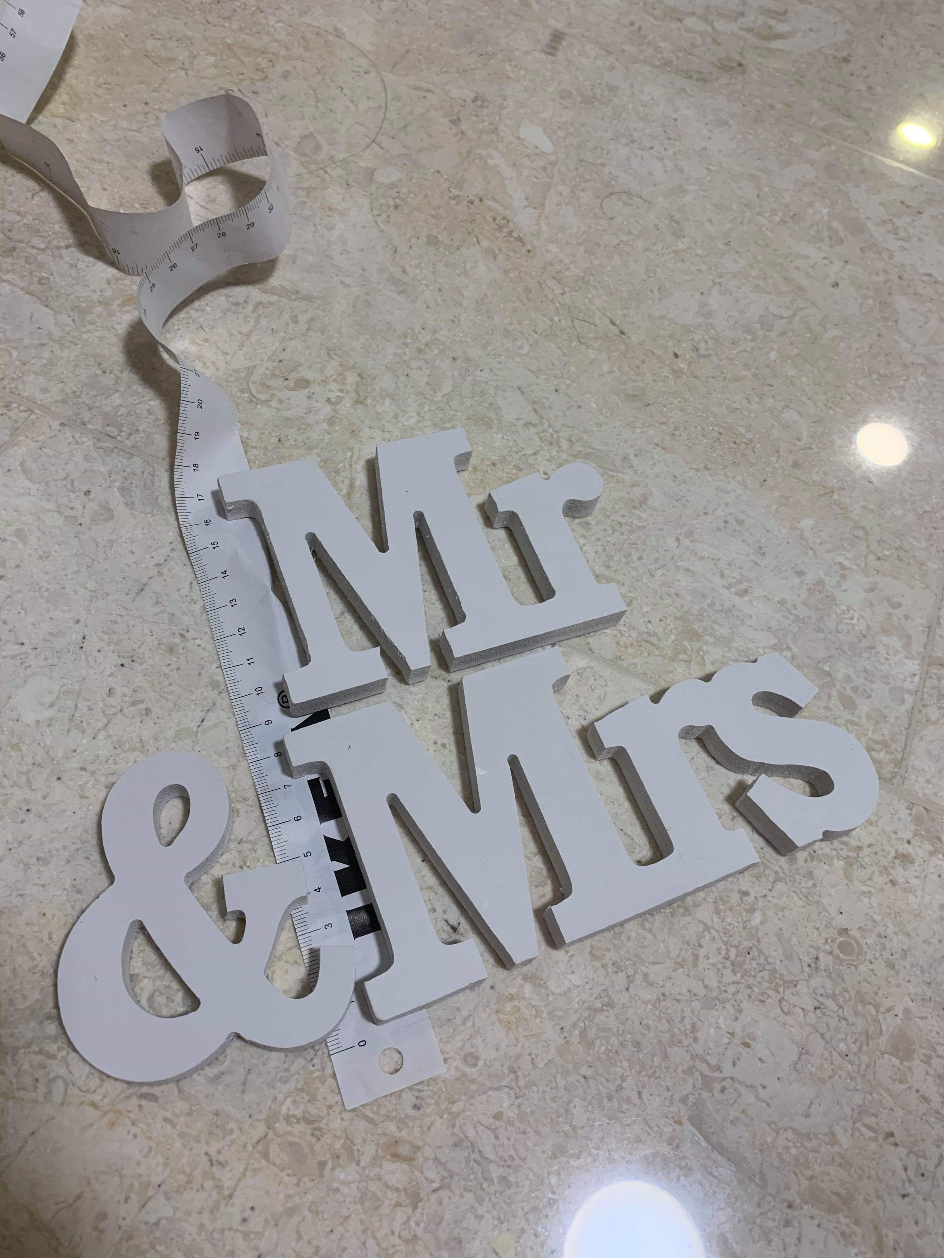 Mr & Mrs sign, Hobbies & Toys, Stationery & Craft, Occasions & Party ...