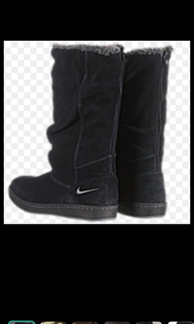 robo grua libertad Nike Sneaker Hoodie Lined Winter Boots Black Suede Women, Women's Fashion,  Footwear, Sneakers on Carousell