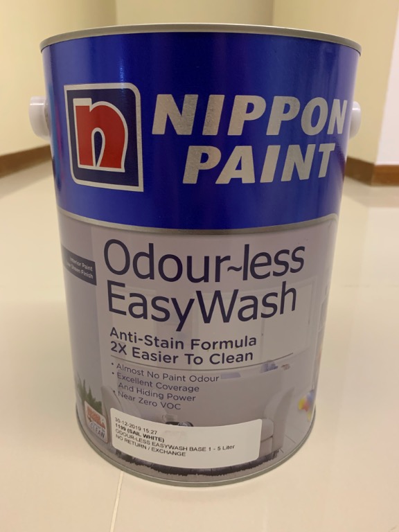 Nippon Odourless EasyWash Super Premium Paint. Sail White 1199 5Litres