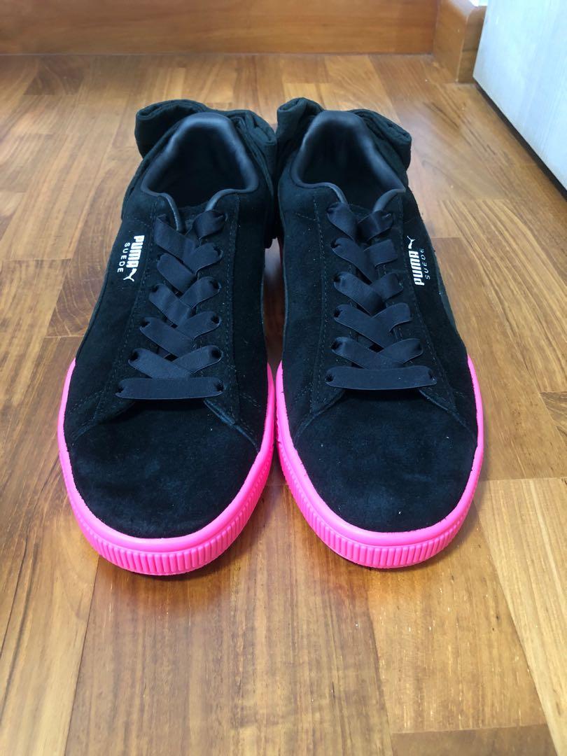 Puma suede bow discount blue