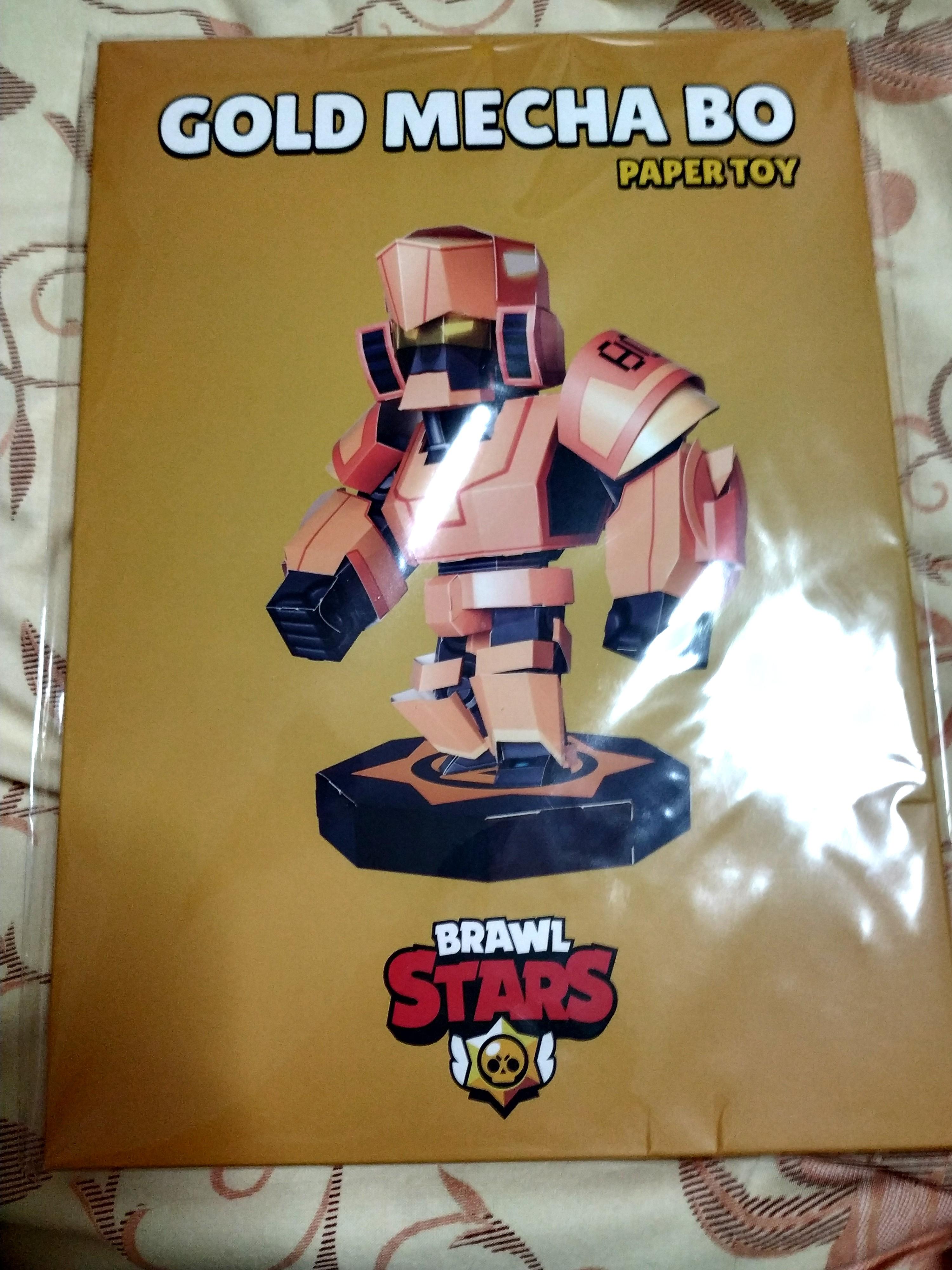 Supercell Official Gold Mecha Bo Paper Toy Hobbies Toys Toys Games On Carousell - paper brawl stars
