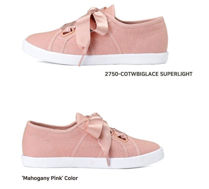 Superga 2750 microglitter stripe rose mahogany top