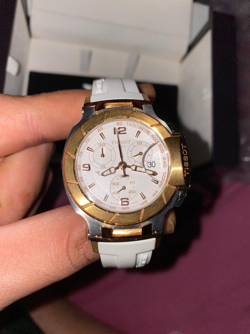 Tissot t clearance race white dial