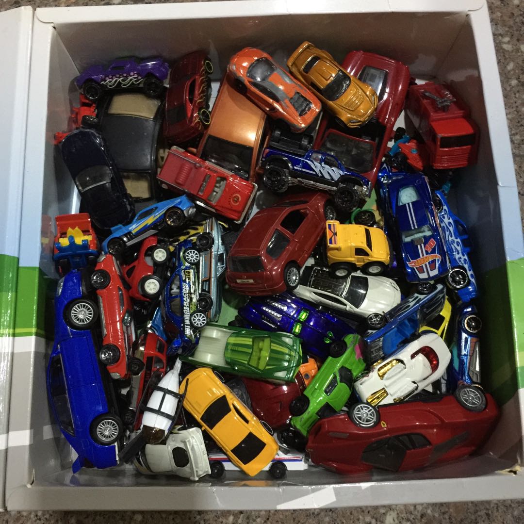Box full of toy cars hotsell