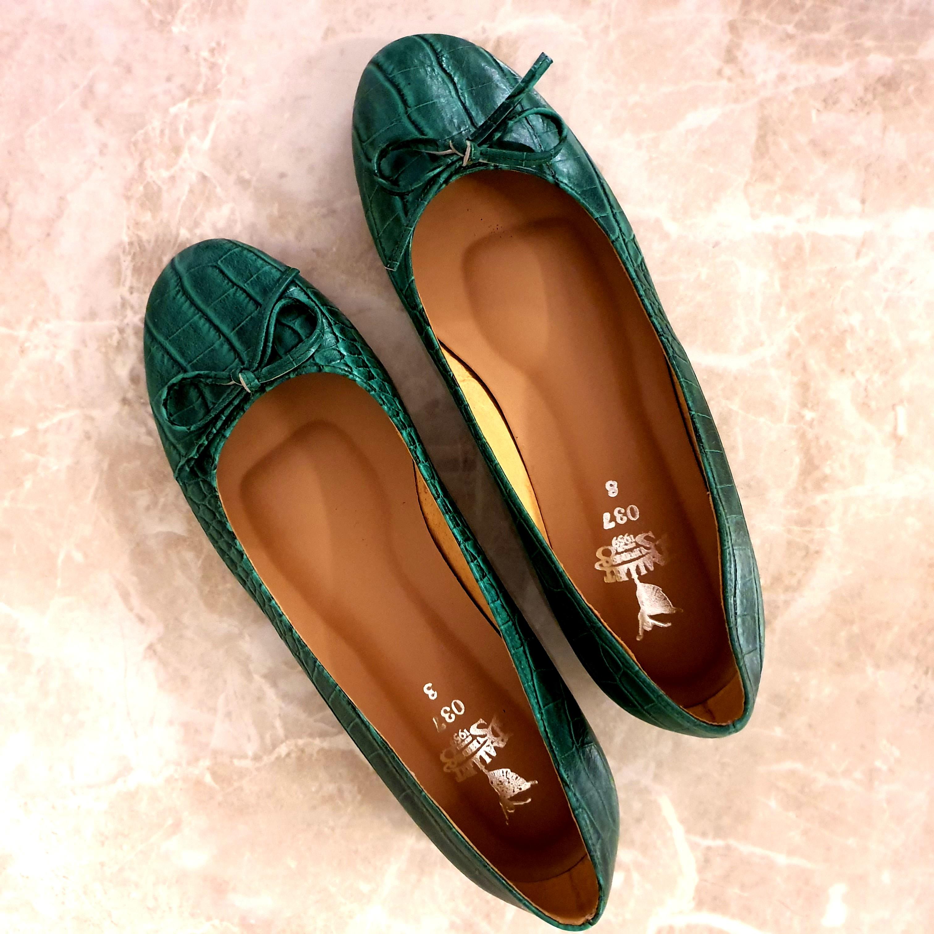 green flats women's shoes