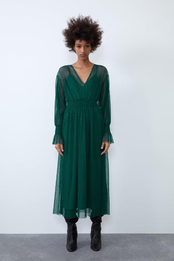 Zara Dotted Mesh Dress Online Sales, UP ...