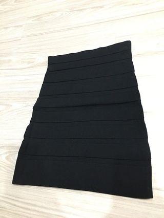 MANGO Bandage Black Skirt