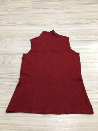 Red Turtle Neck Top