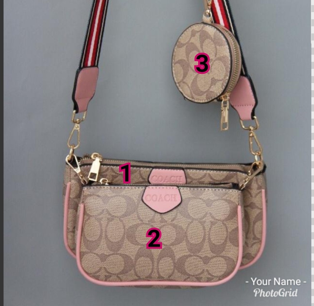3in1 Coach multi pochette accessories sling bag, Women's Fashion