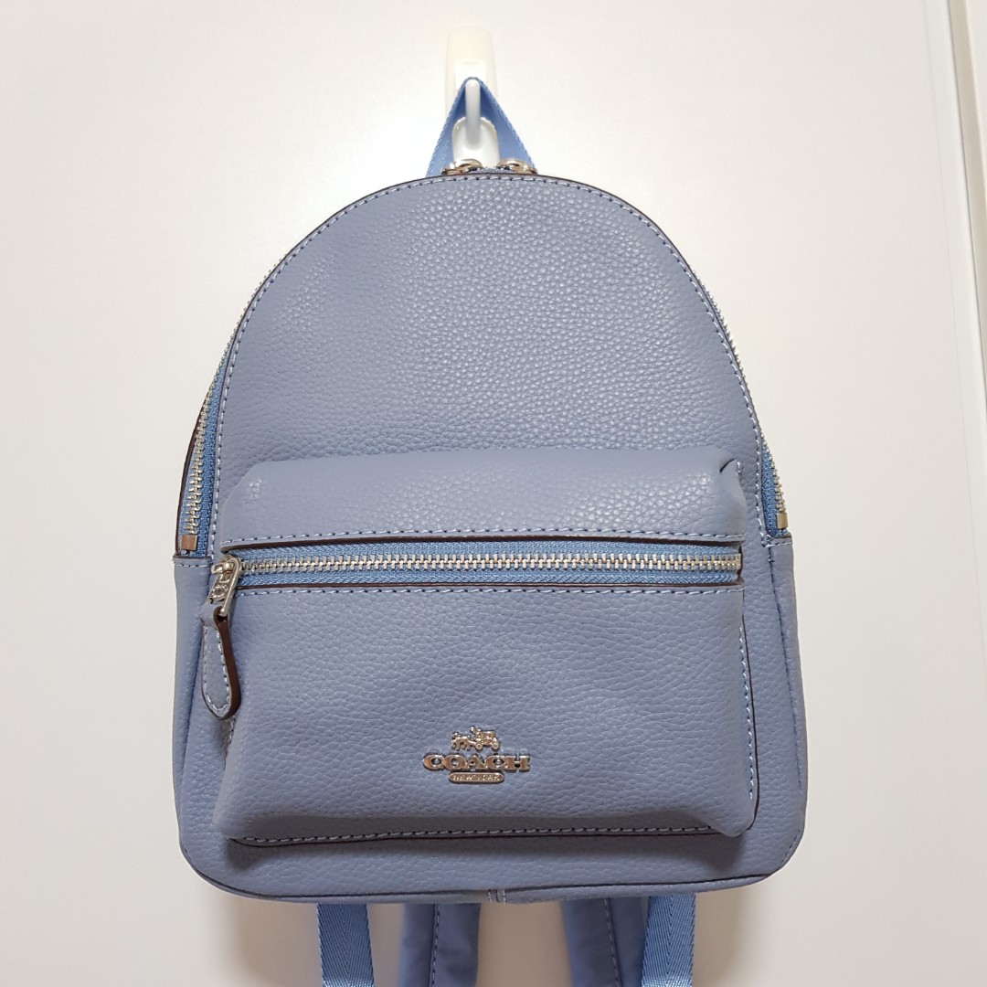 coach light blue backpack