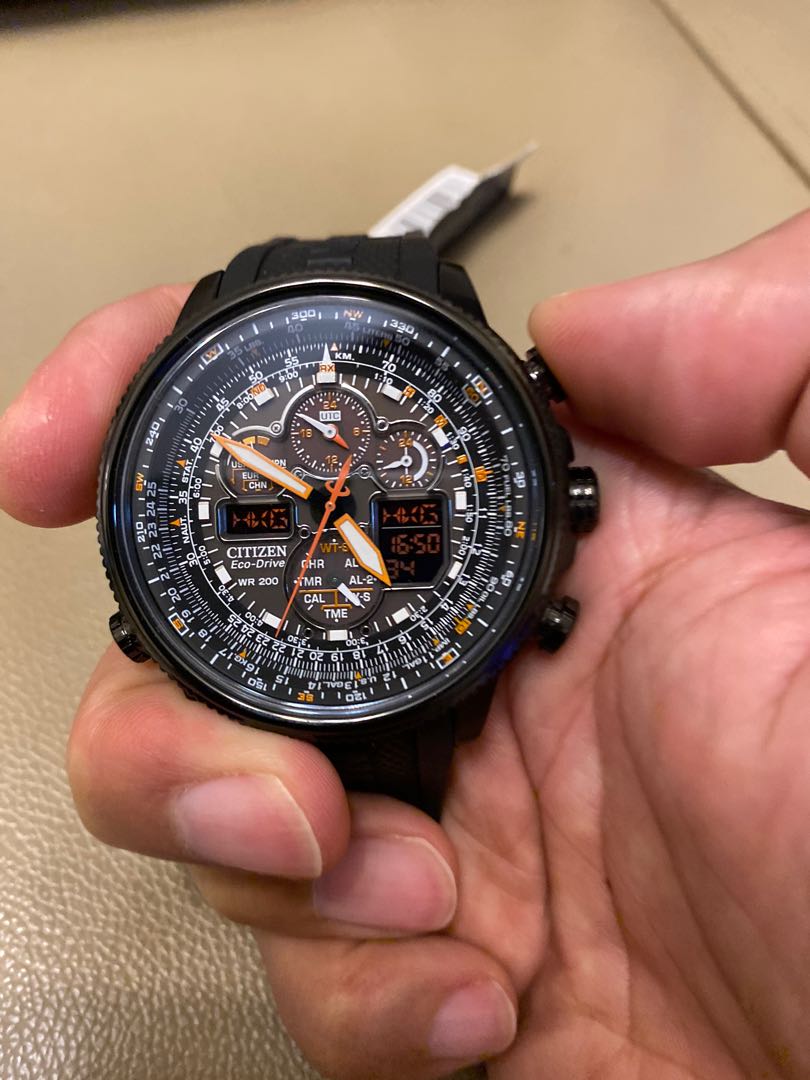 CITIZEN JY8035 04E Eco Drive Promaster Navihawk Atomic World Time