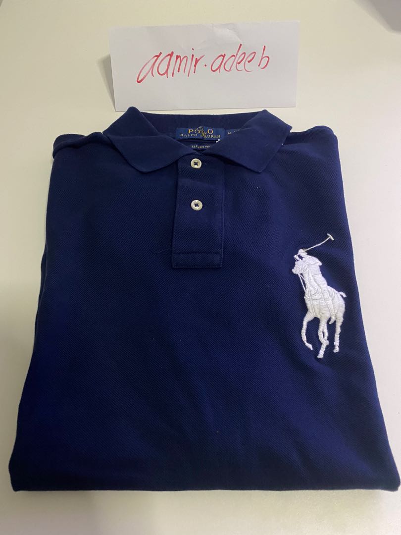 Polo Ralph Lauren - Big Pony Mesh Polo Shirt - NEWPORT NAVY , Men's  Fashion, Tops & Sets, Tshirts & Polo Shirts on Carousell