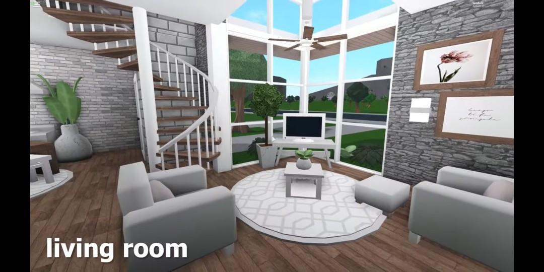 Bloxburg 2 Storey Modern House Build Toys Games Video Gaming In Game Products On Carousell - roblox house builds bloxburg multiple floors