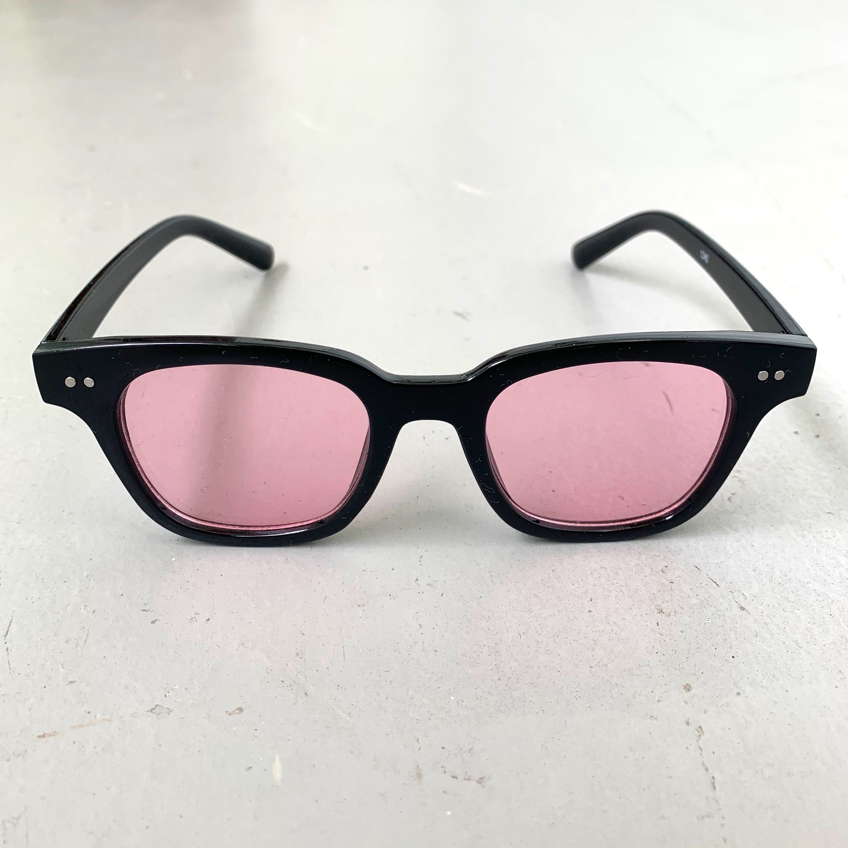 BN Gentle Monster Inspired Black Frame Pink Lenses Sunglasses