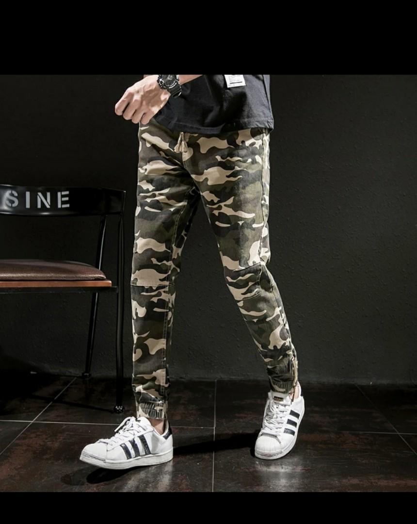 Men's camo jogger sweatpants online