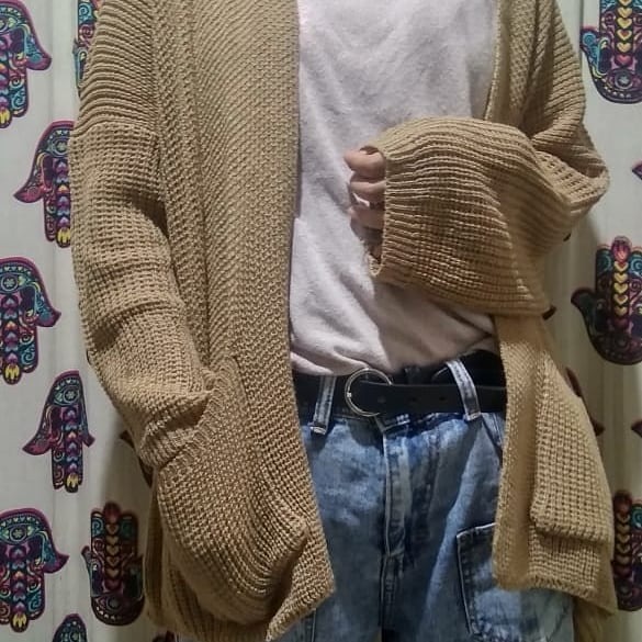 cardi rajut oversize