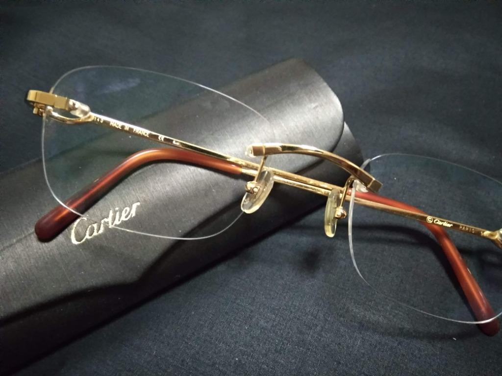 Cartier rimless eyeglasses discount