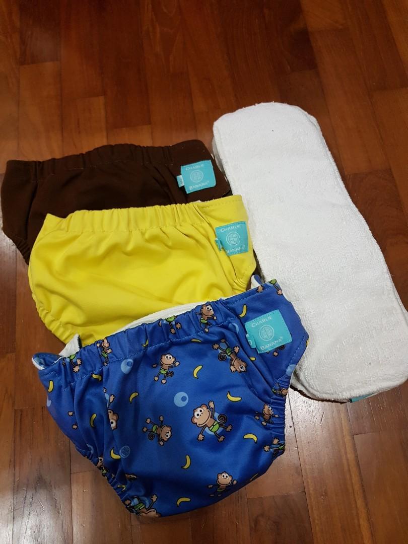 Charlie banana reusable cloth diapers, Babies & Kids, Bathing