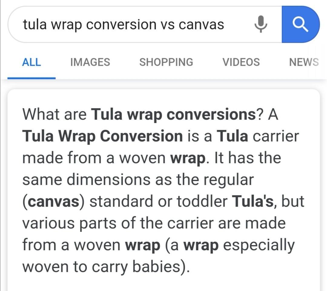 baby wrap dimensions