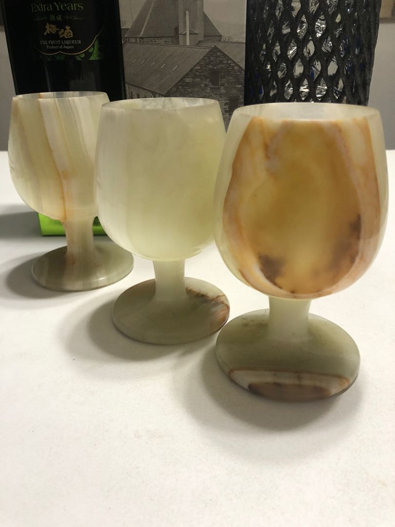 Decorative Marble Chalice Wine Glass Desk Accessories Rustic Goblets Home Appliances Kitchenware On Carousell
