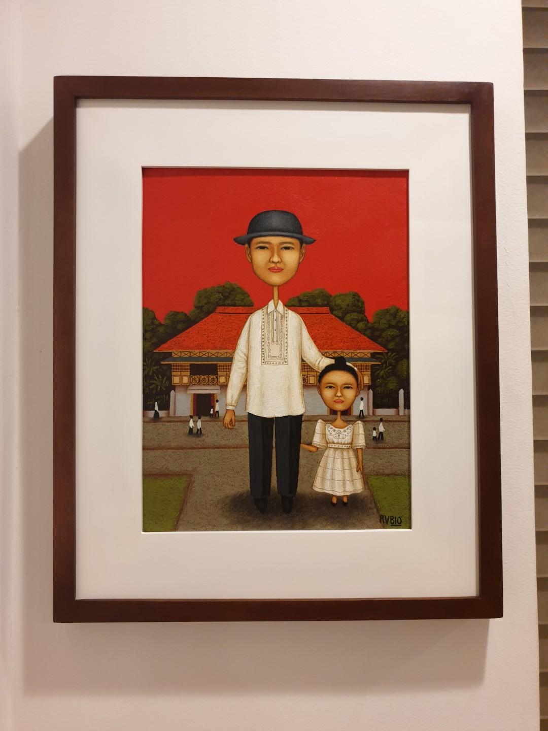 Dominic Rubio Painting 12x16 Pair With Children Design Craft