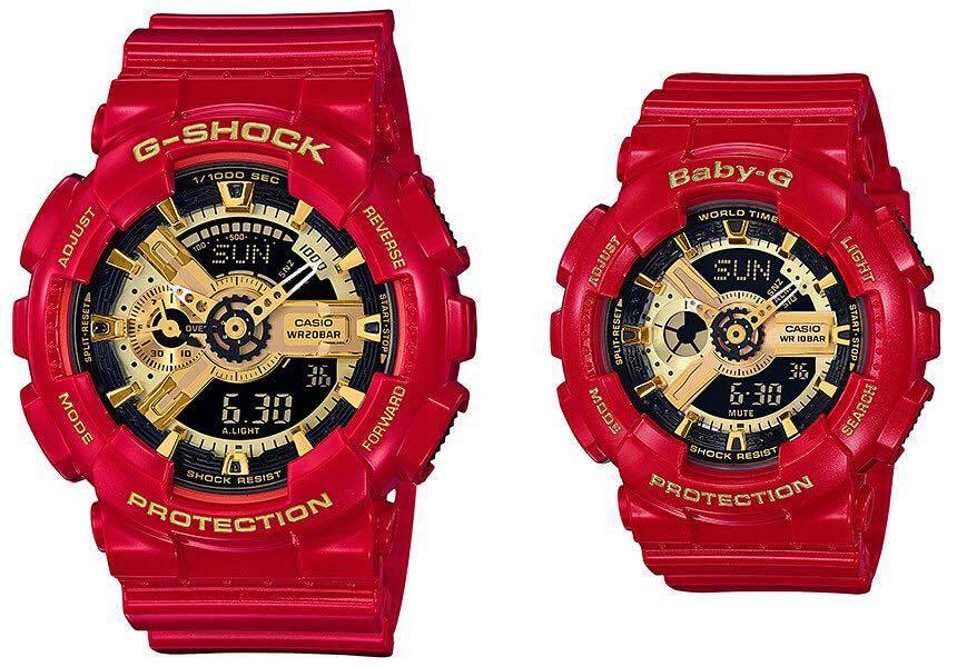 G Shock Ga110 Vla And Baby G Ba 110vla 4dr Rare Couple Set Men S Fashion Watches On Carousell