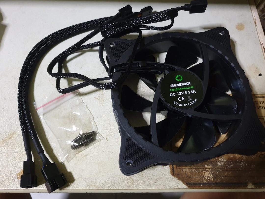 Gamemax 120mm chassis rgb fan with fan 