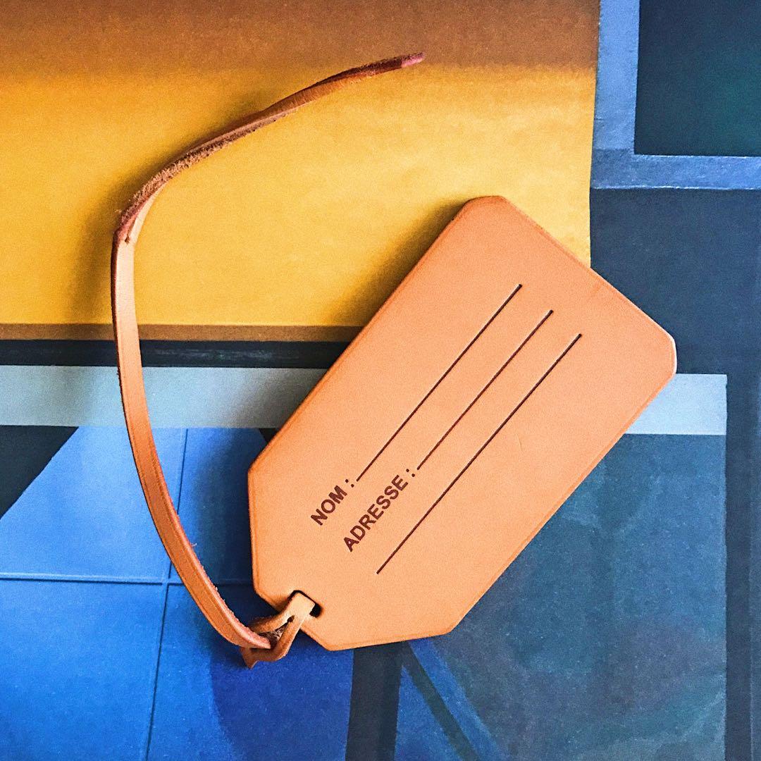 Hermes leather luggage tag, Luxury, Accessories on Carousell