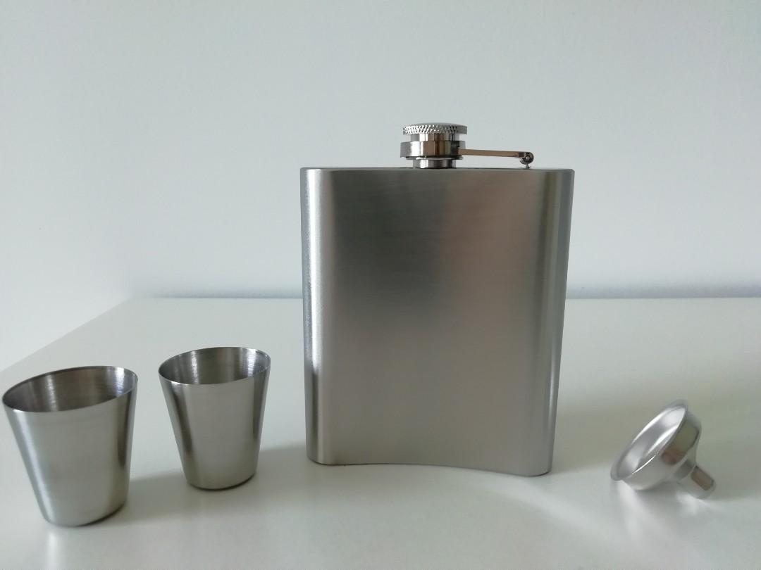 Jack Daniels Hip Flask Flagon Full Set in Gift Box, Everything Else