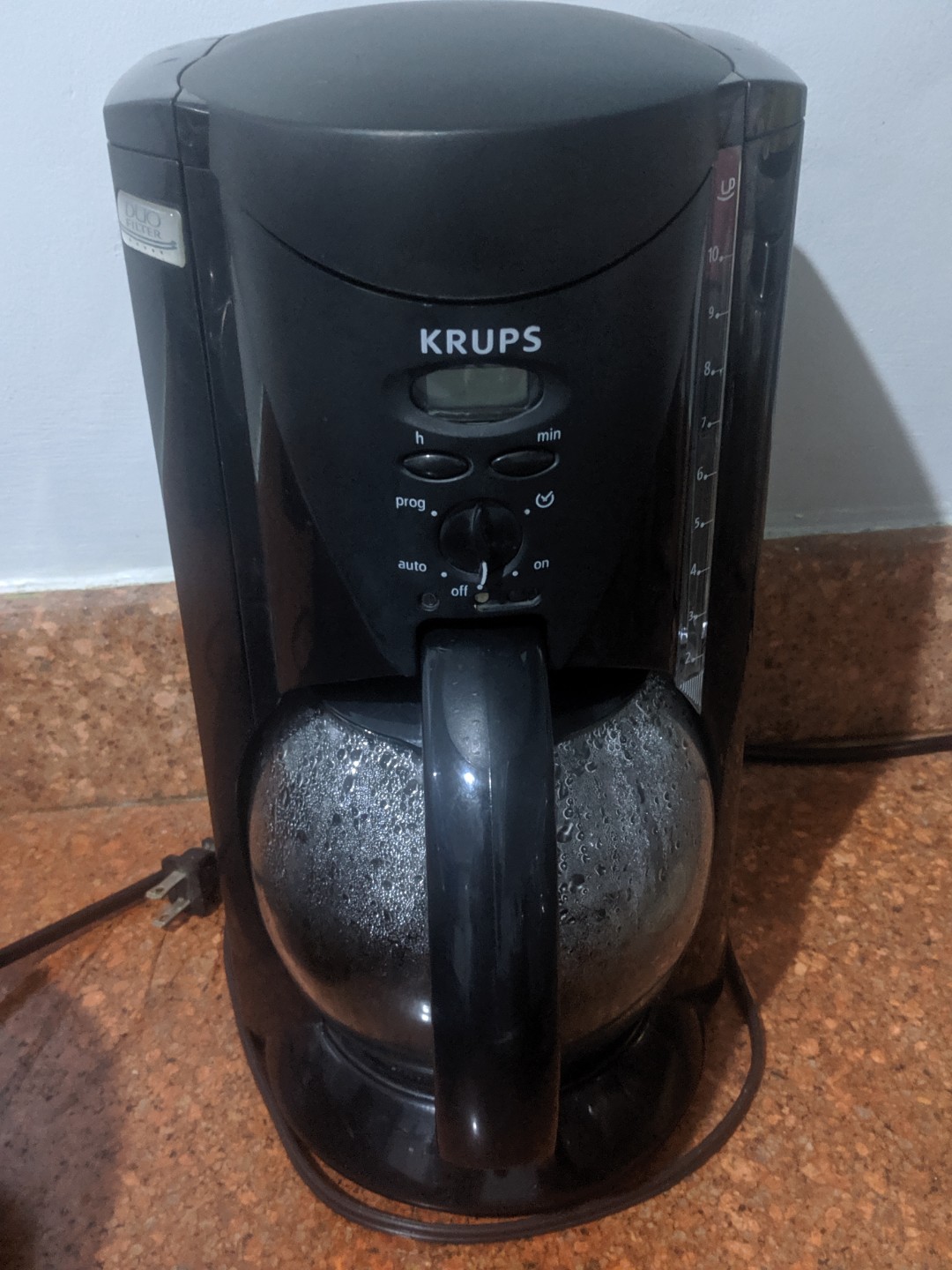 Krups 10Cup Crystal Arome Time Coffee Maker, Black, TV & Home