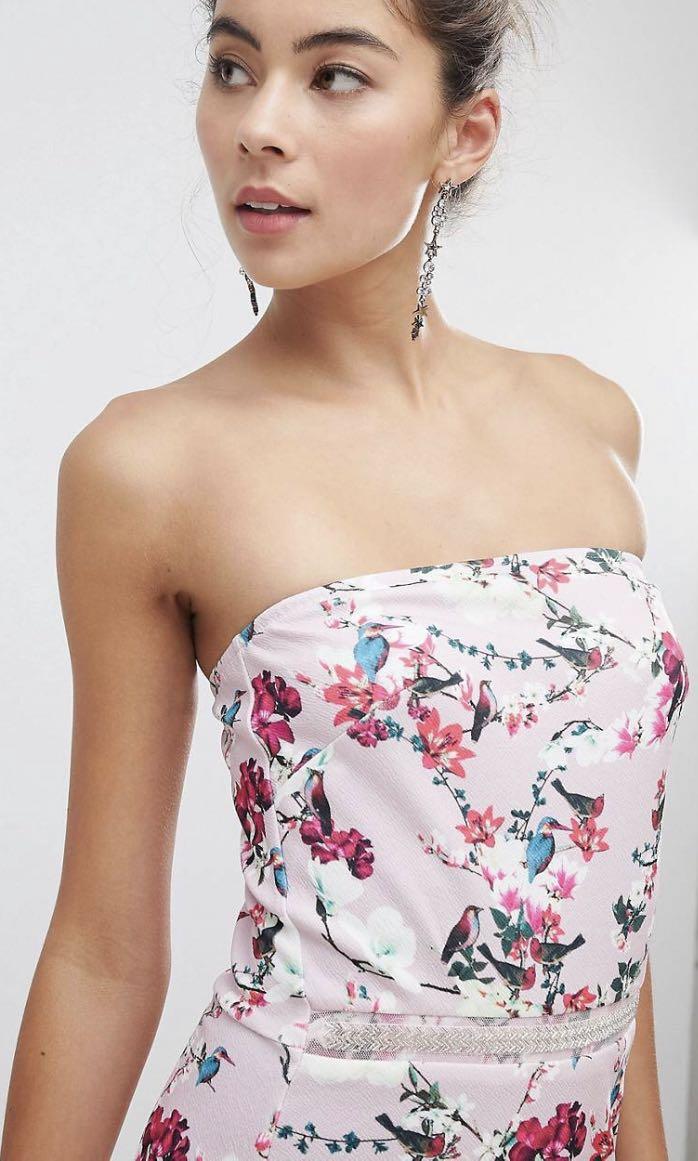 silver bandeau dress