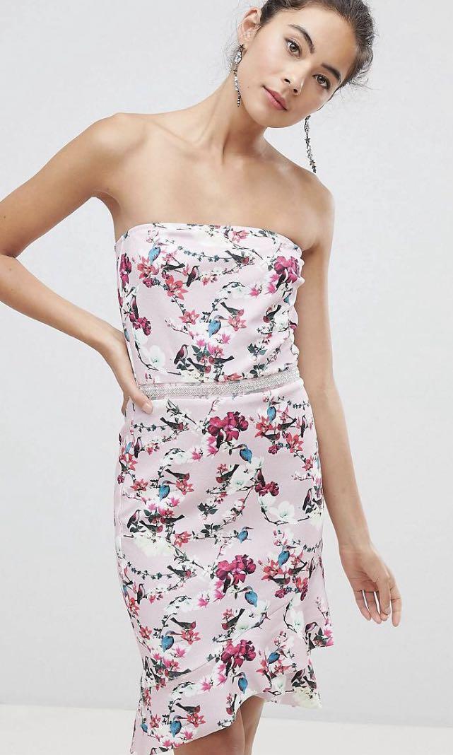 silver bandeau dress